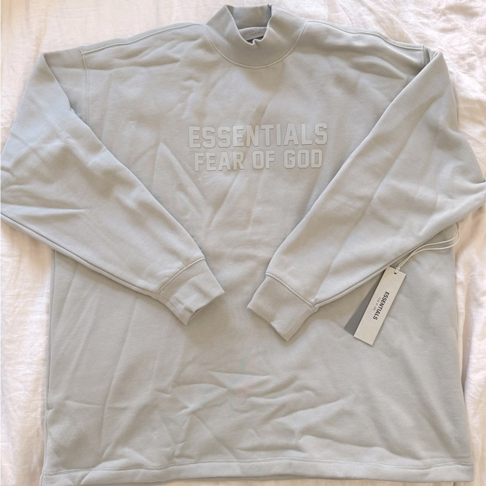 NWT Fear of God ESSENTIALS SS23 sweatshirt in Seal | Men’s XS / Women’s M